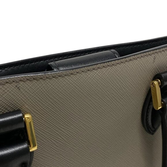 PRADA - Gray Black Saffiano Leather Tote Bag 760-042825 - Picture 9 of 14